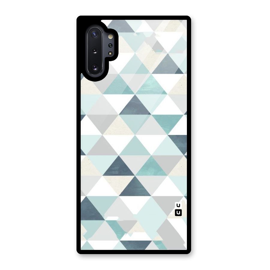 Green And Grey Pattern Glass Back Case for Galaxy Note 10 Plus
