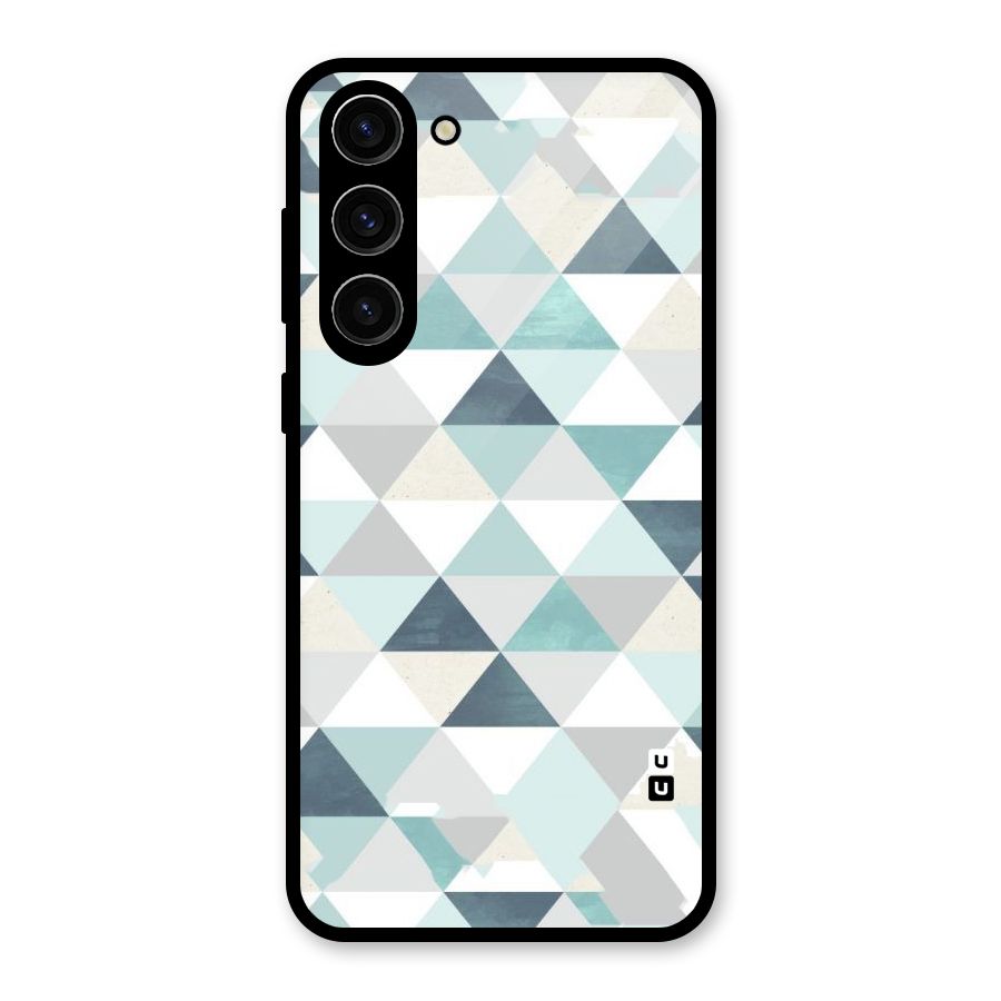 Green And Grey Pattern Glass Back Case for Galaxy S23 Plus