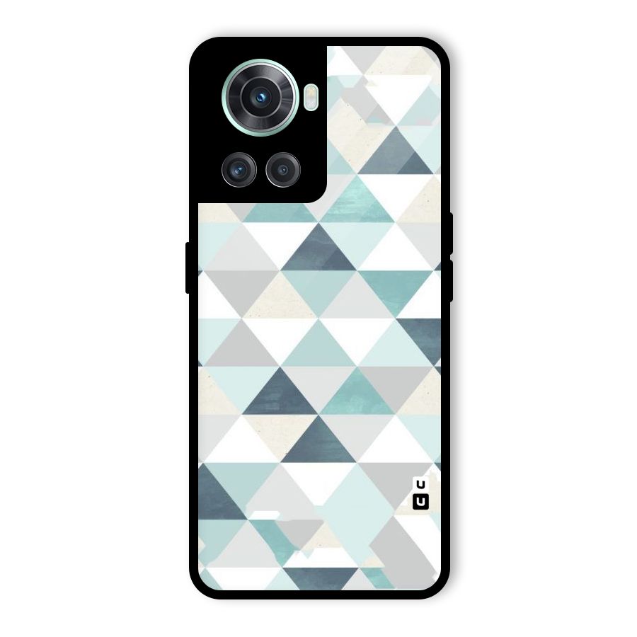 Green And Grey Pattern Glass Back Case for OnePlus 10R