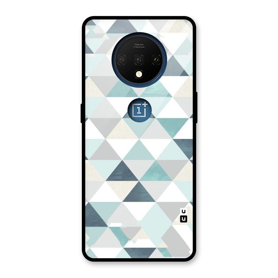 Green And Grey Pattern Glass Back Case for OnePlus 7T