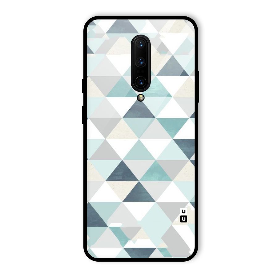 Green And Grey Pattern Glass Back Case for OnePlus 7 Pro
