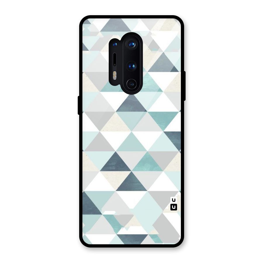Green And Grey Pattern Glass Back Case for OnePlus 8 Pro