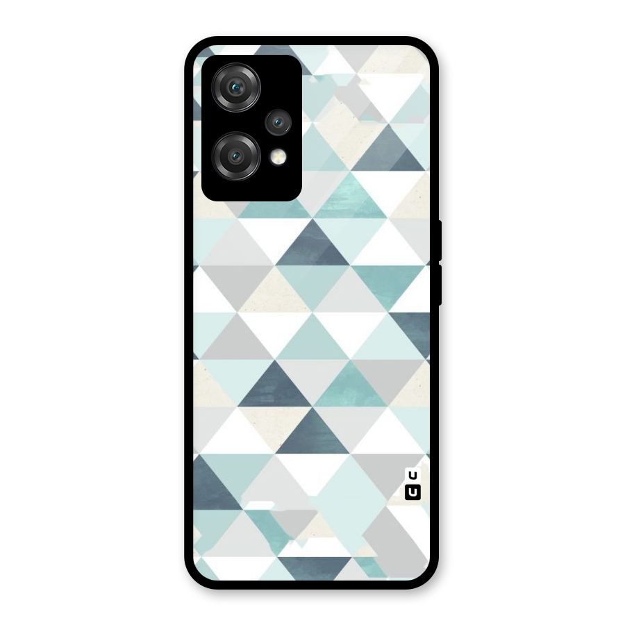 Green And Grey Pattern Glass Back Case for OnePlus Nord CE 2 Lite 5G