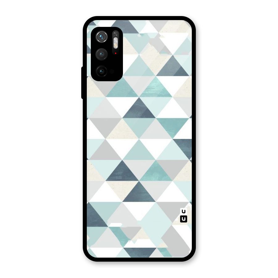 Green And Grey Pattern Glass Back Case for Poco M3 Pro 5G