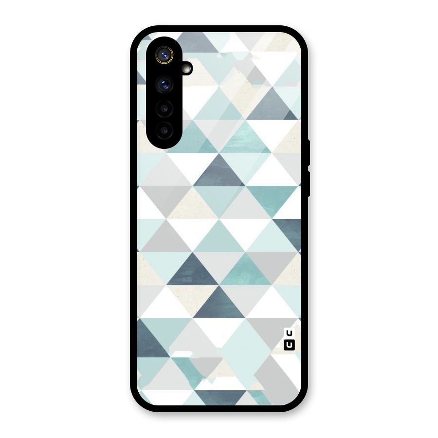 Green And Grey Pattern Glass Back Case for Realme 6