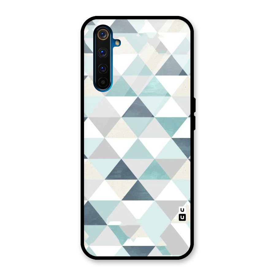 Green And Grey Pattern Glass Back Case for Realme 6 Pro