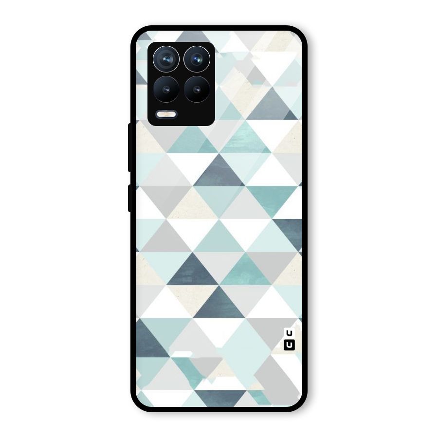 Green And Grey Pattern Glass Back Case for Realme 8 Pro