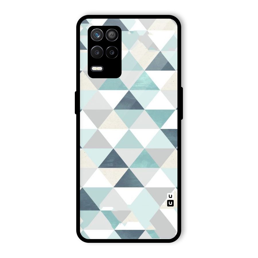 Green And Grey Pattern Glass Back Case for Realme 9 5G