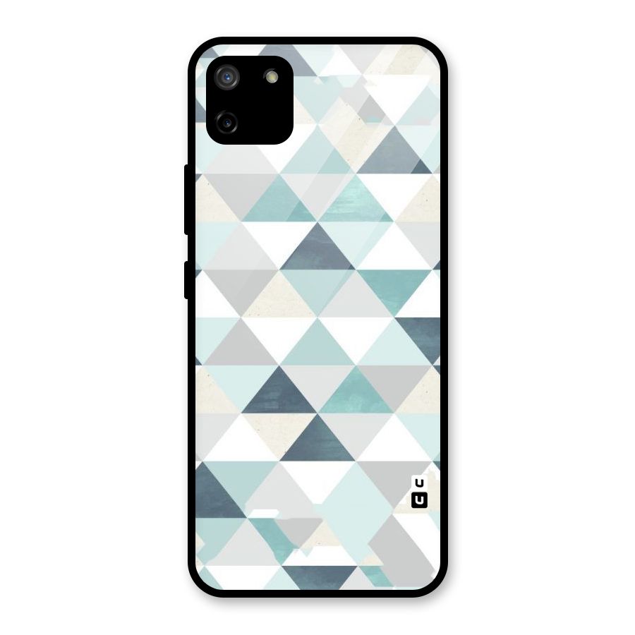 Green And Grey Pattern Glass Back Case for Realme C11