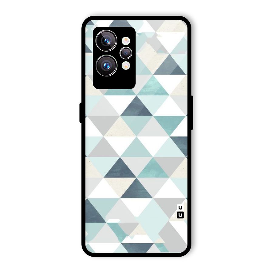 Green And Grey Pattern Glass Back Case for Realme GT2 Pro