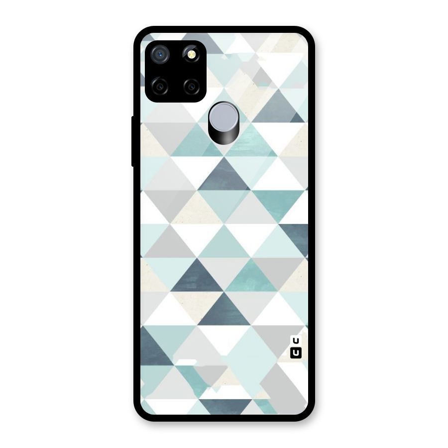 Green And Grey Pattern Glass Back Case for Realme Narzo 20