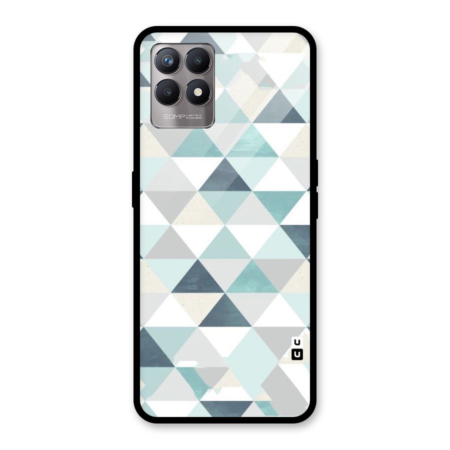 Green And Grey Pattern Glass Back Case for Realme Narzo 50