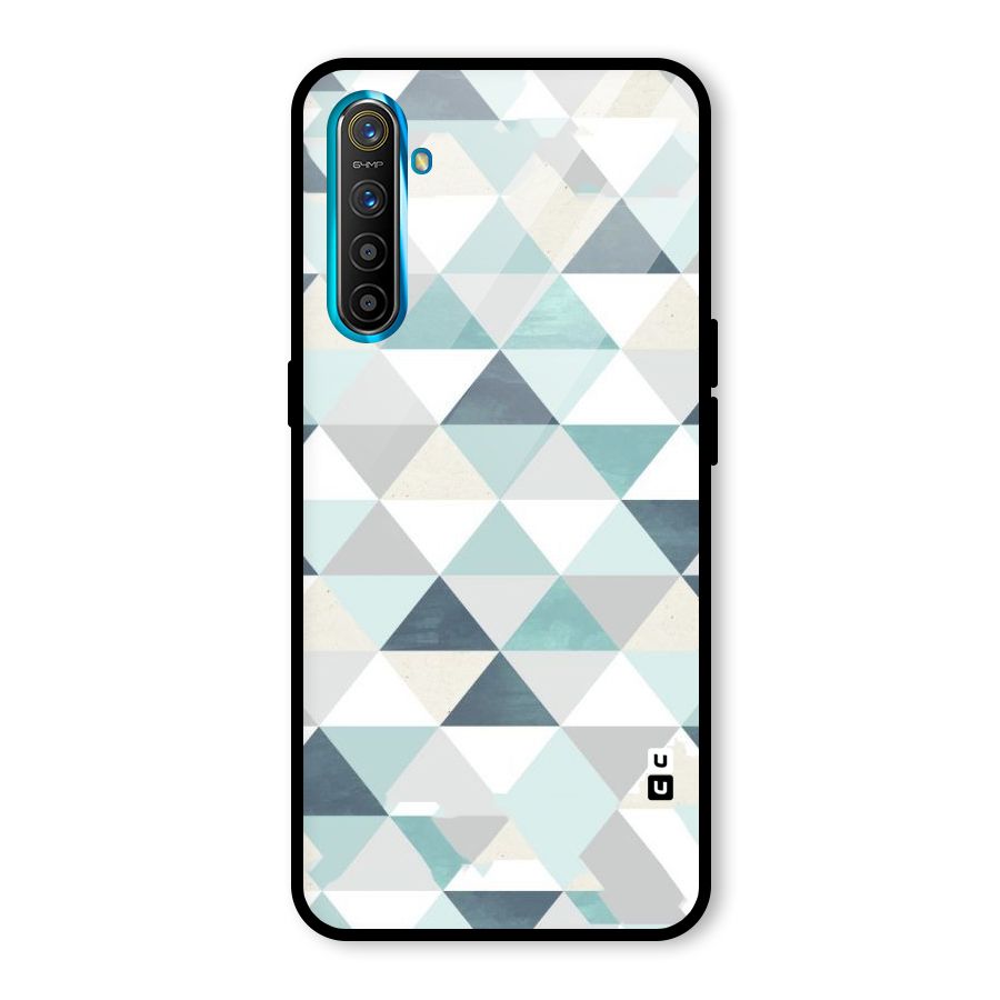 Green And Grey Pattern Glass Back Case for Realme X2