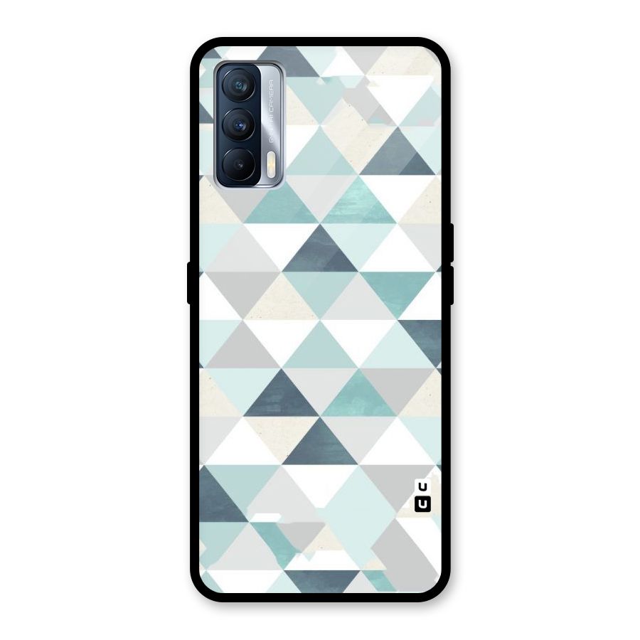Green And Grey Pattern Glass Back Case for Realme X7