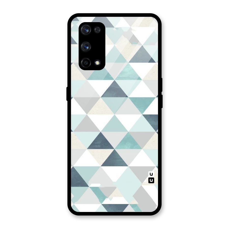 Green And Grey Pattern Glass Back Case for Realme X7 Pro