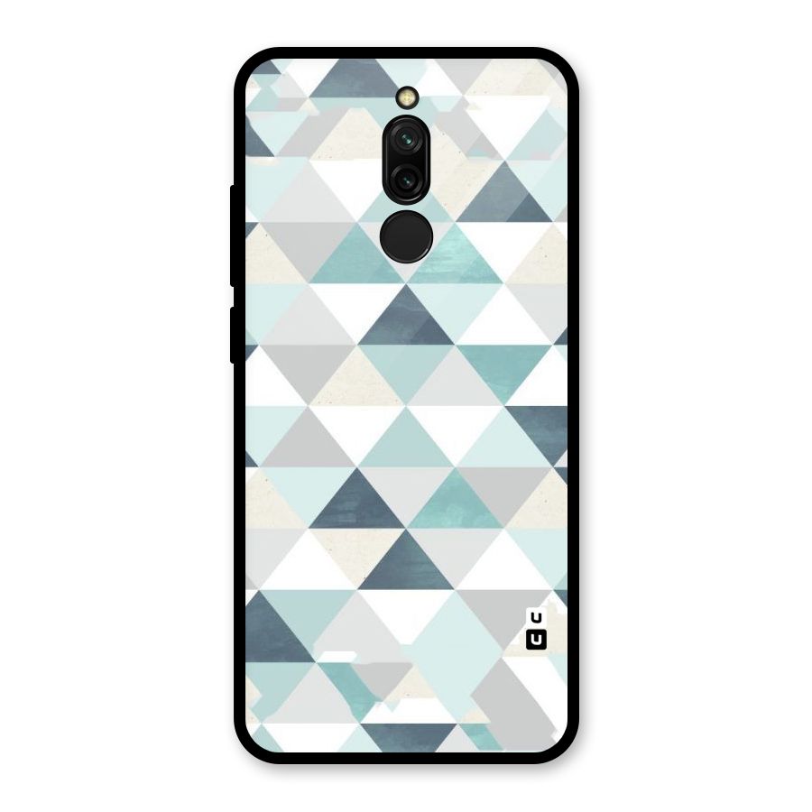 Green And Grey Pattern Glass Back Case for Redmi 8