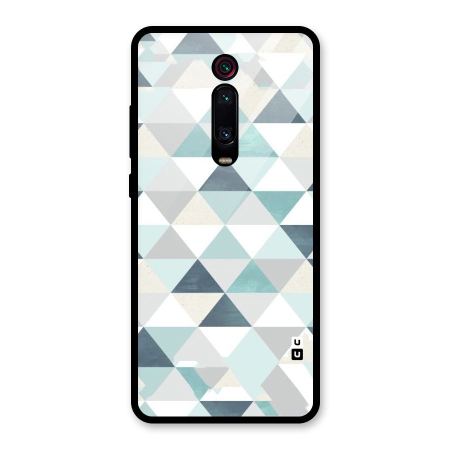 Green And Grey Pattern Glass Back Case for Redmi K20