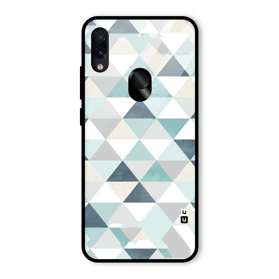 Green And Grey Pattern Glass Back Case for Redmi Note 7