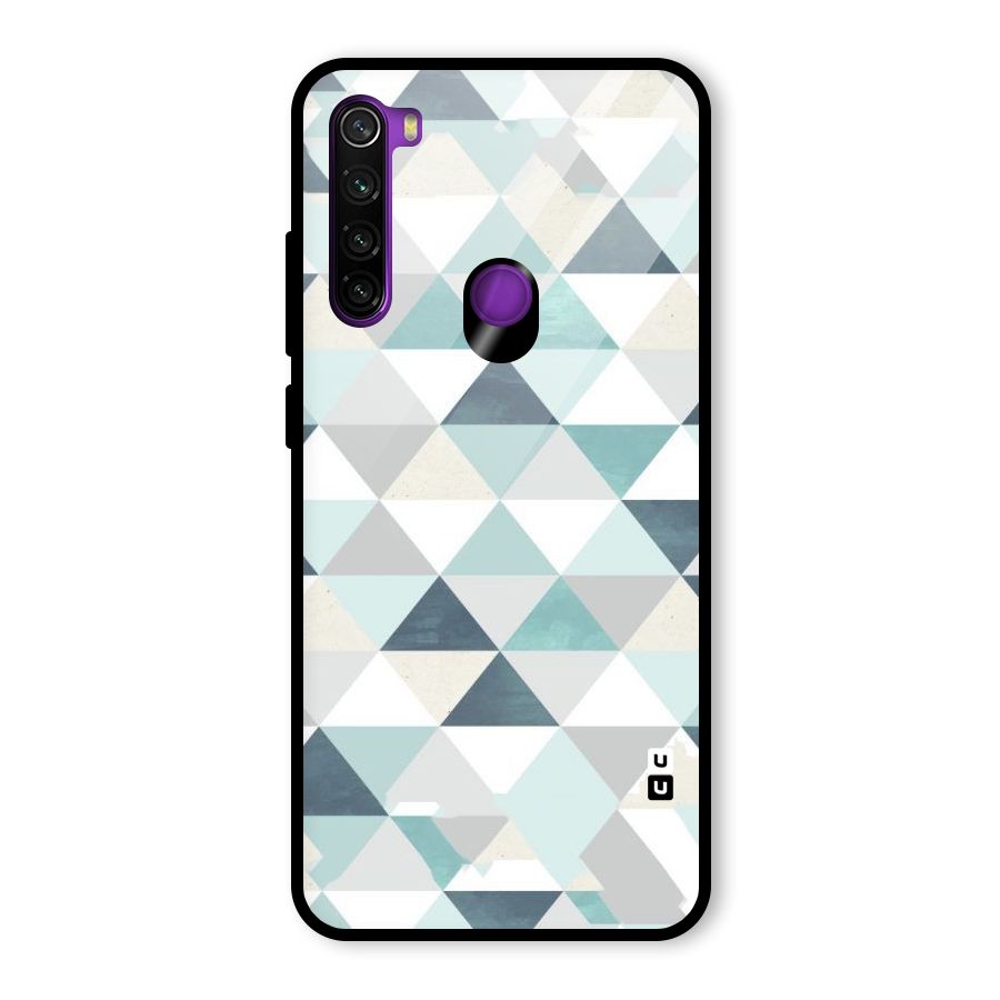 Green And Grey Pattern Glass Back Case for Redmi Note 8