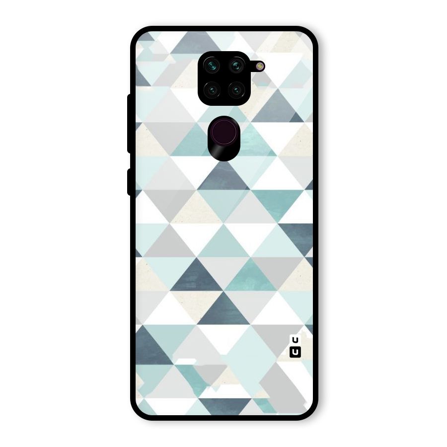 Green And Grey Pattern Glass Back Case for Redmi Note 9
