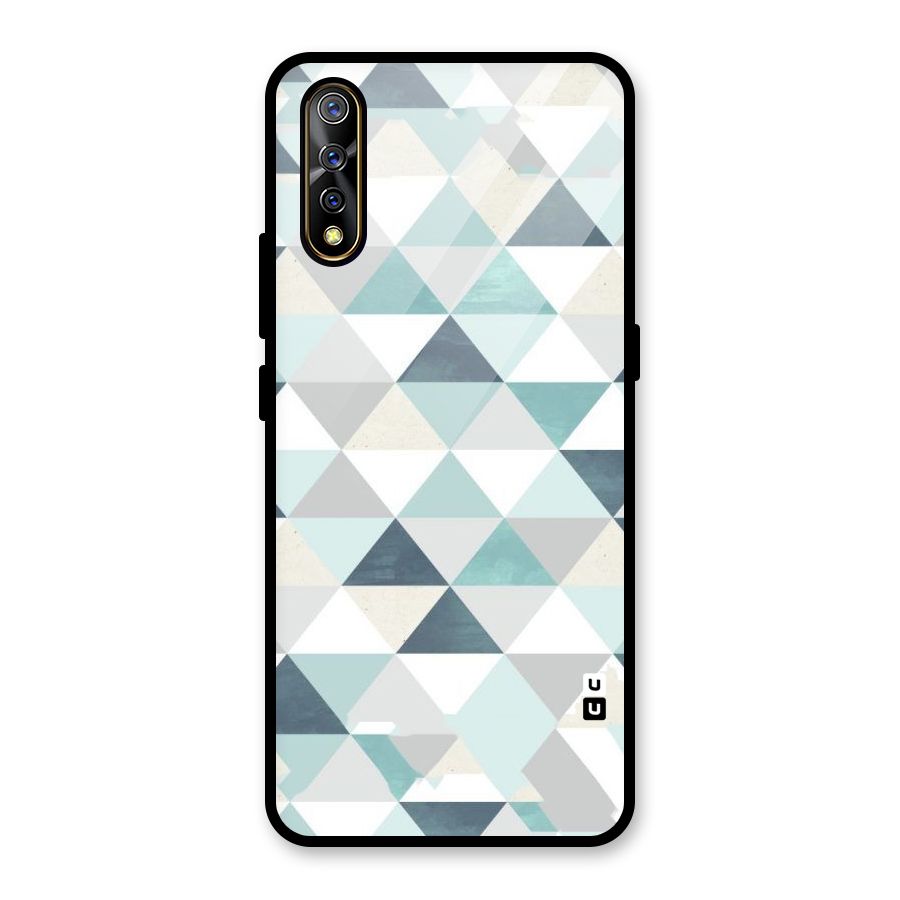 Green And Grey Pattern Glass Back Case for Vivo S1