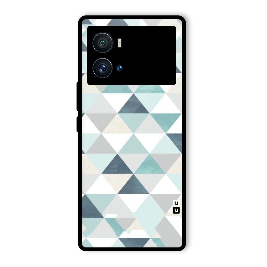 Green And Grey Pattern Glass Back Case for Vivo iQOO 9 Pro