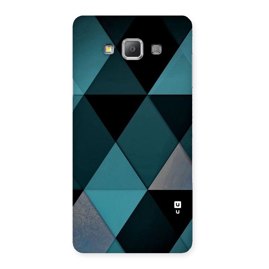 Green Black Shapes Back Case for Galaxy A7