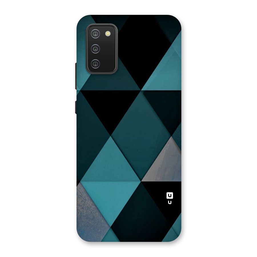 Green Black Shapes Back Case for Galaxy M02s