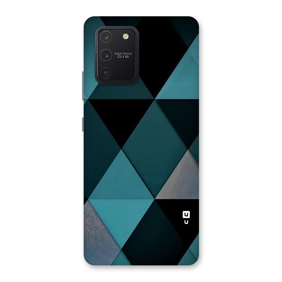 Green Black Shapes Back Case for Galaxy S10 Lite