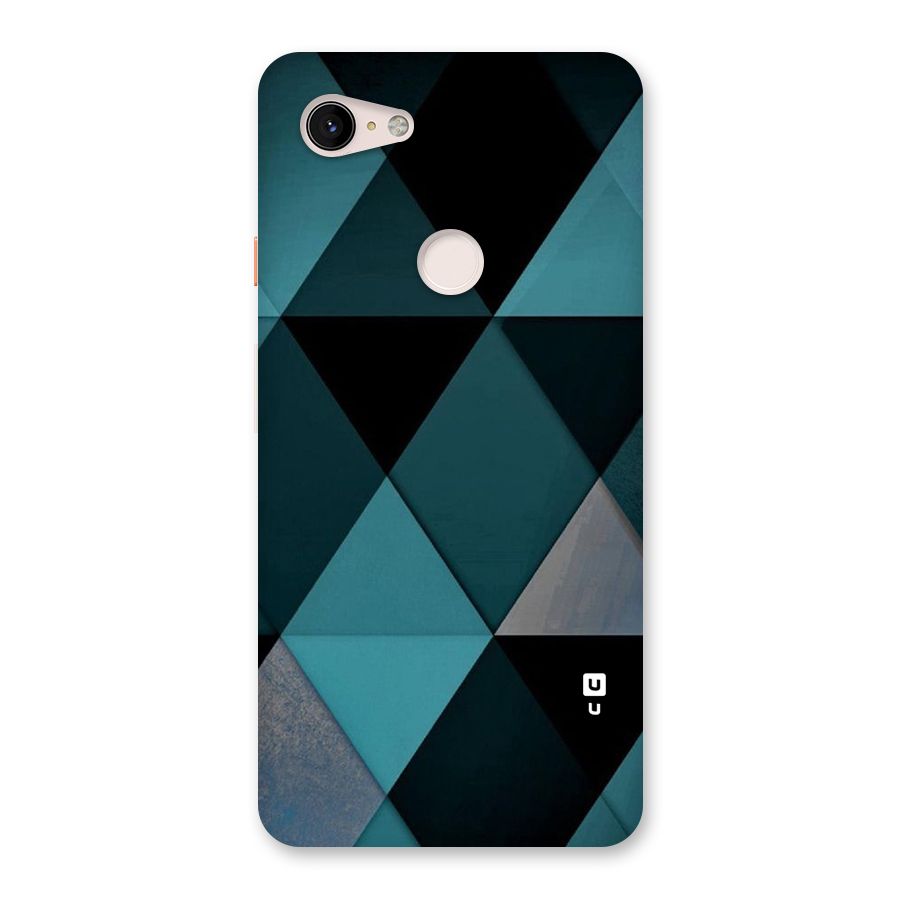 Green Black Shapes Back Case for Google Pixel 3 XL