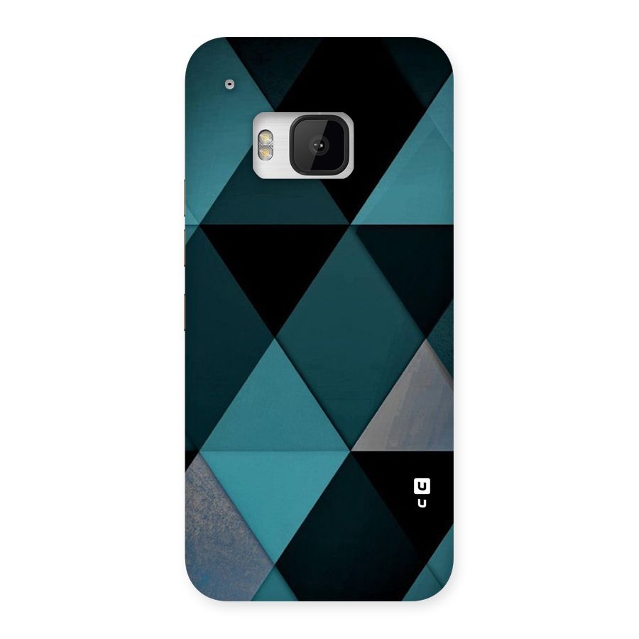 Green Black Shapes Back Case for HTC One M9