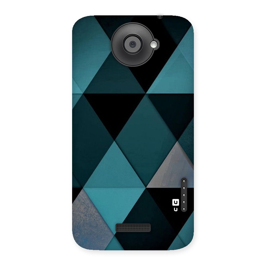 Green Black Shapes Back Case for HTC One X