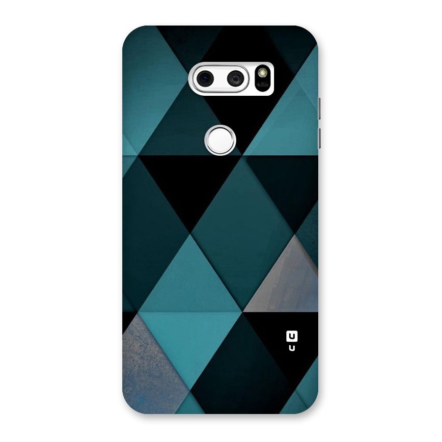 Green Black Shapes Back Case for LG V30