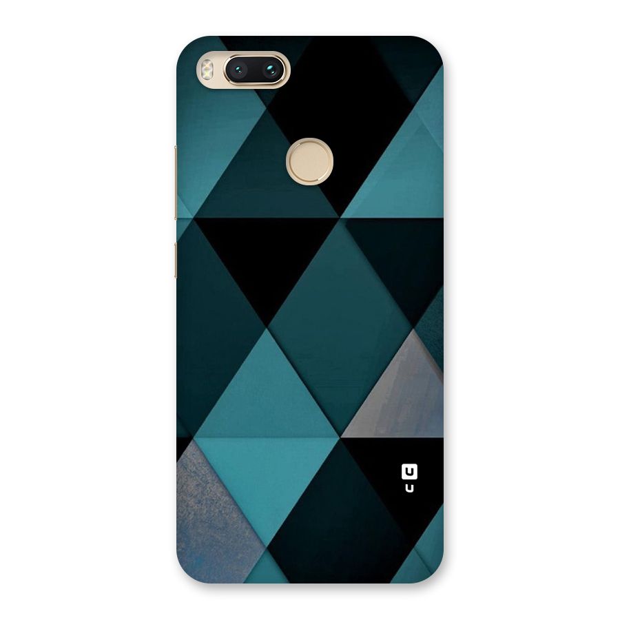 Green Black Shapes Back Case for Mi A1