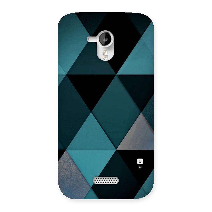 Green Black Shapes Back Case for Micromax Canvas HD A116