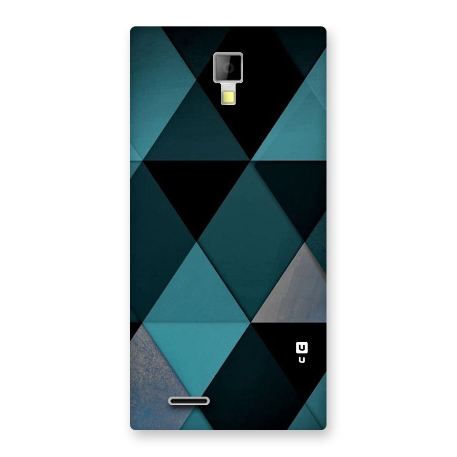 Green Black Shapes Back Case for Micromax Canvas Xpress A99