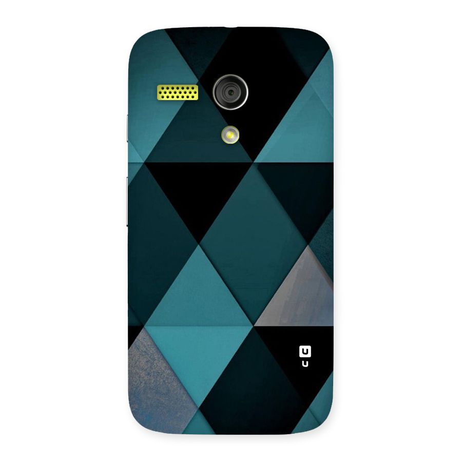 Green Black Shapes Back Case for Moto G
