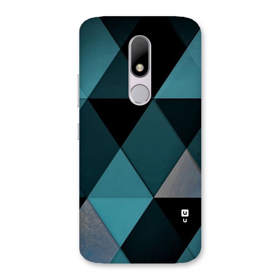 Green Black Shapes Back Case for Moto M