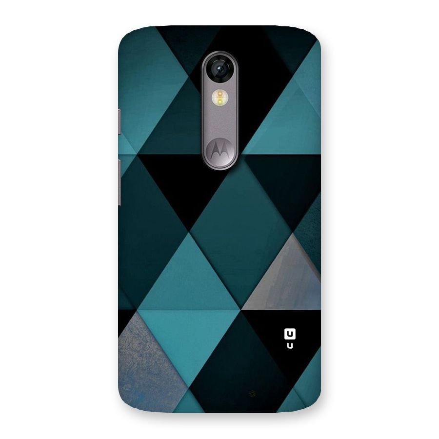 Green Black Shapes Back Case for Moto X Force