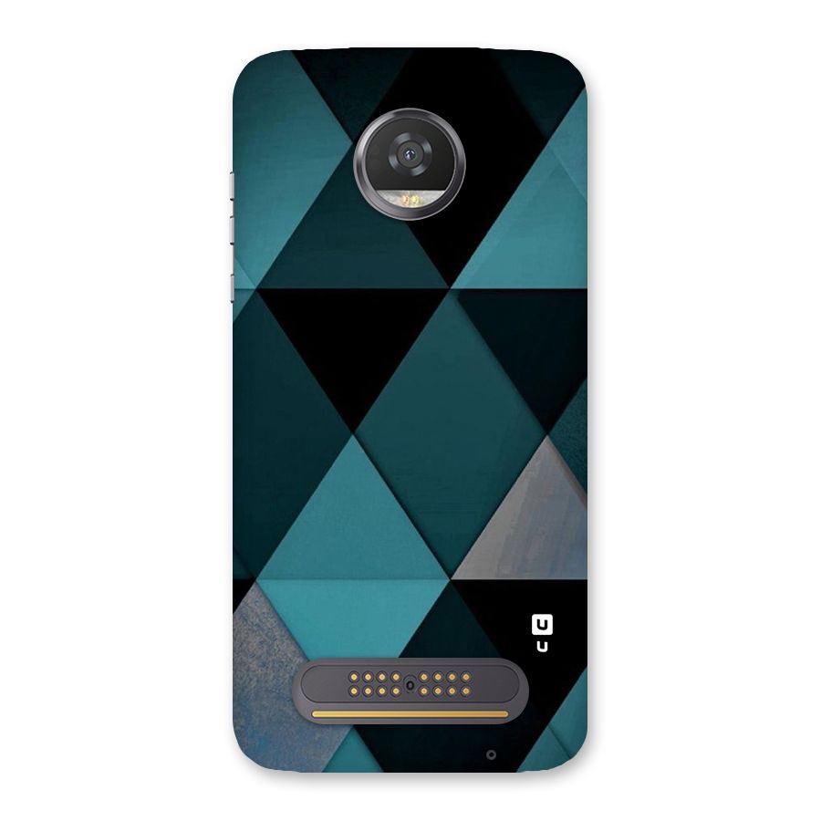 Green Black Shapes Back Case for Moto Z2 Play