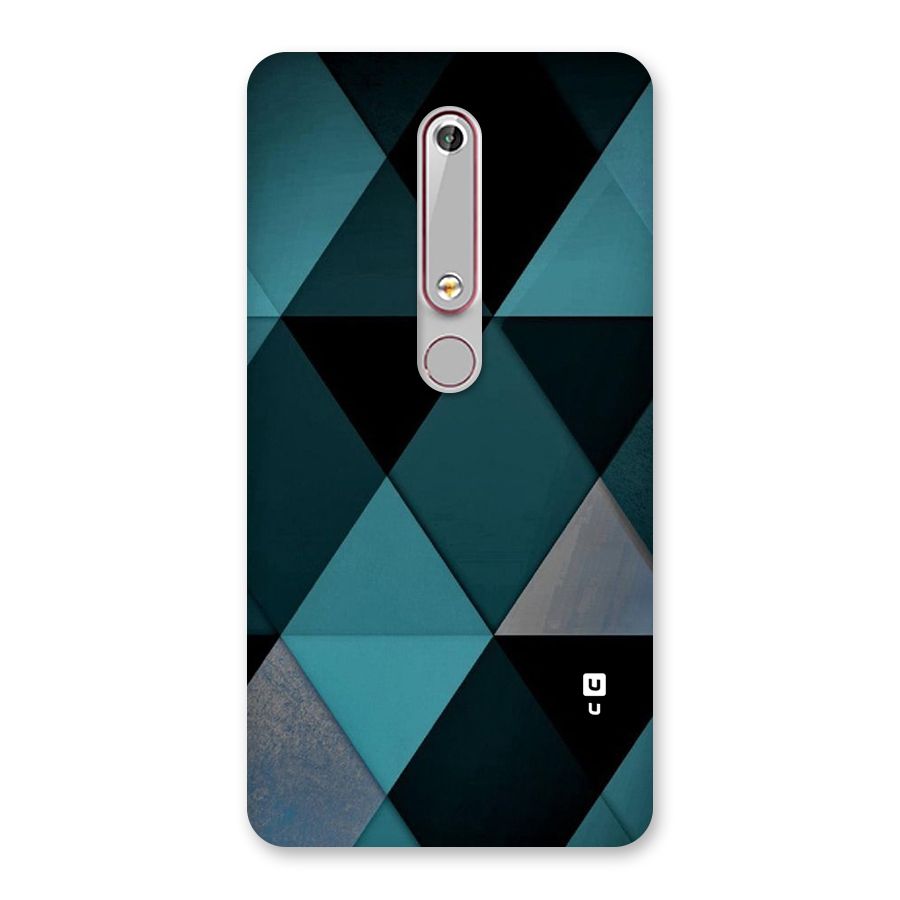 Green Black Shapes Back Case for Nokia 6.1