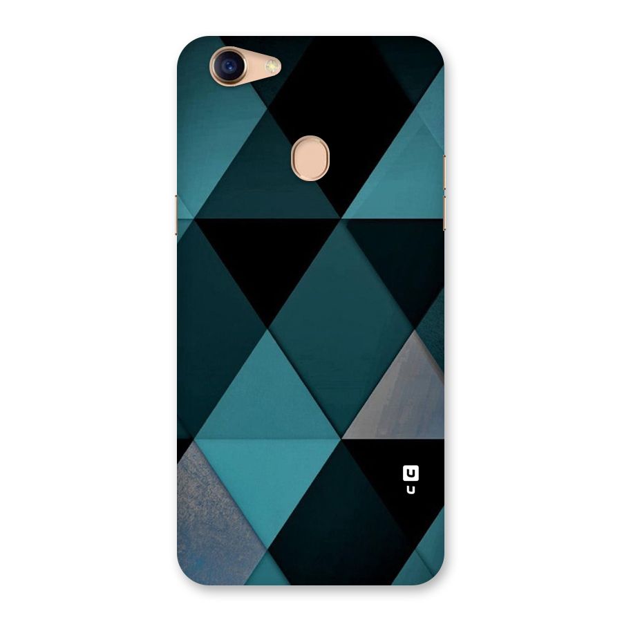 Green Black Shapes Back Case for Oppo F5