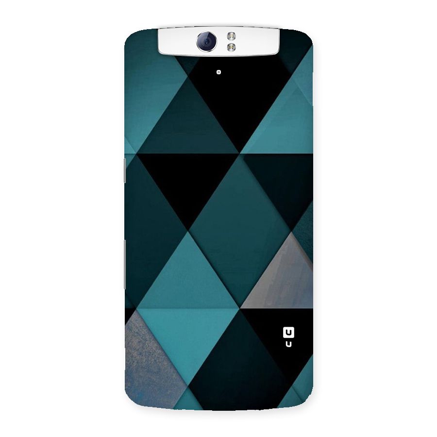 Green Black Shapes Back Case for Oppo N1