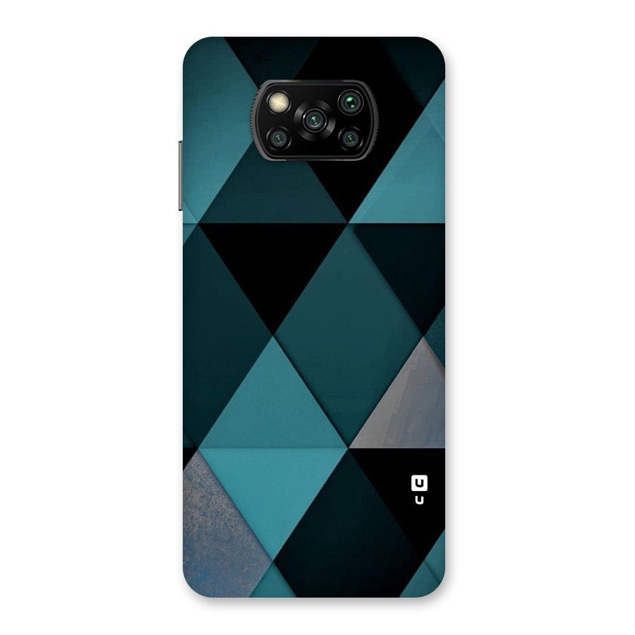 Green Black Shapes Back Case for Poco X3