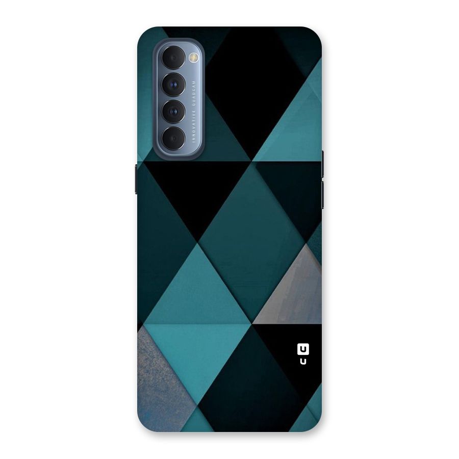 Green Black Shapes Back Case for Reno4 Pro
