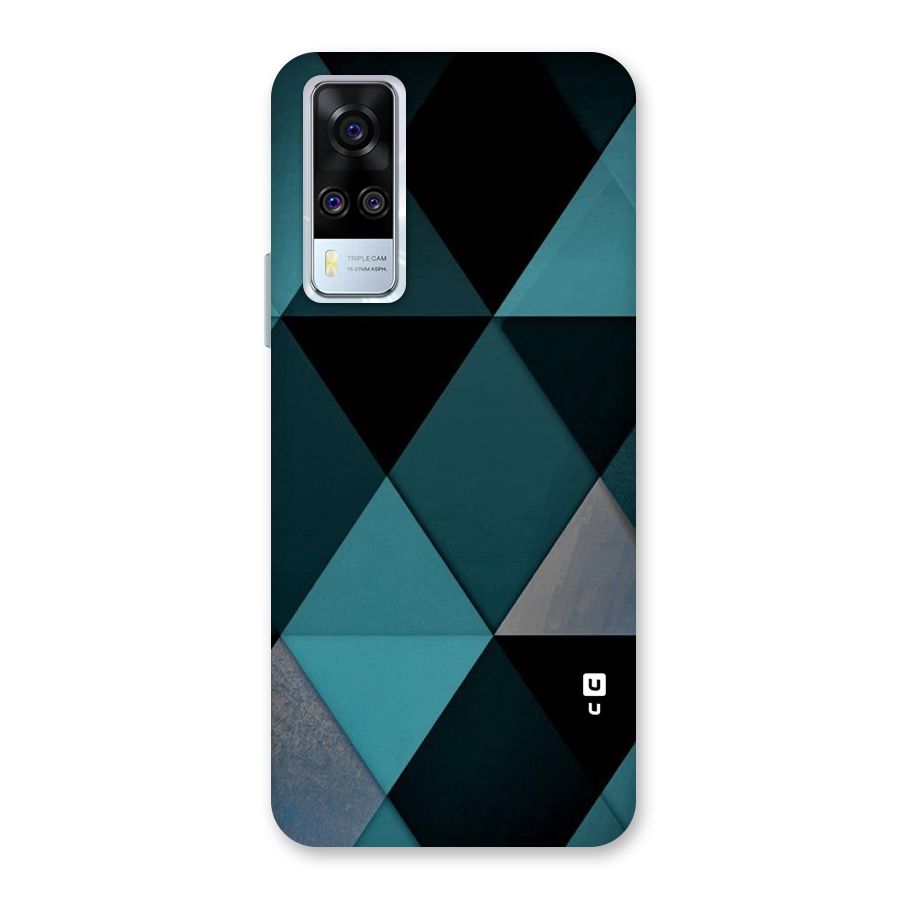 Green Black Shapes Back Case for Vivo Y51