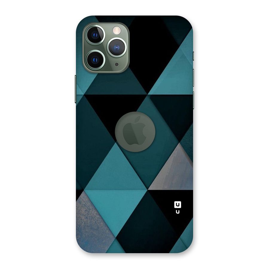 Green Black Shapes Back Case for iPhone 11 Pro Logo  Cut