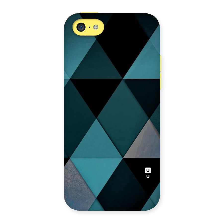 Green Black Shapes Back Case for iPhone 5C