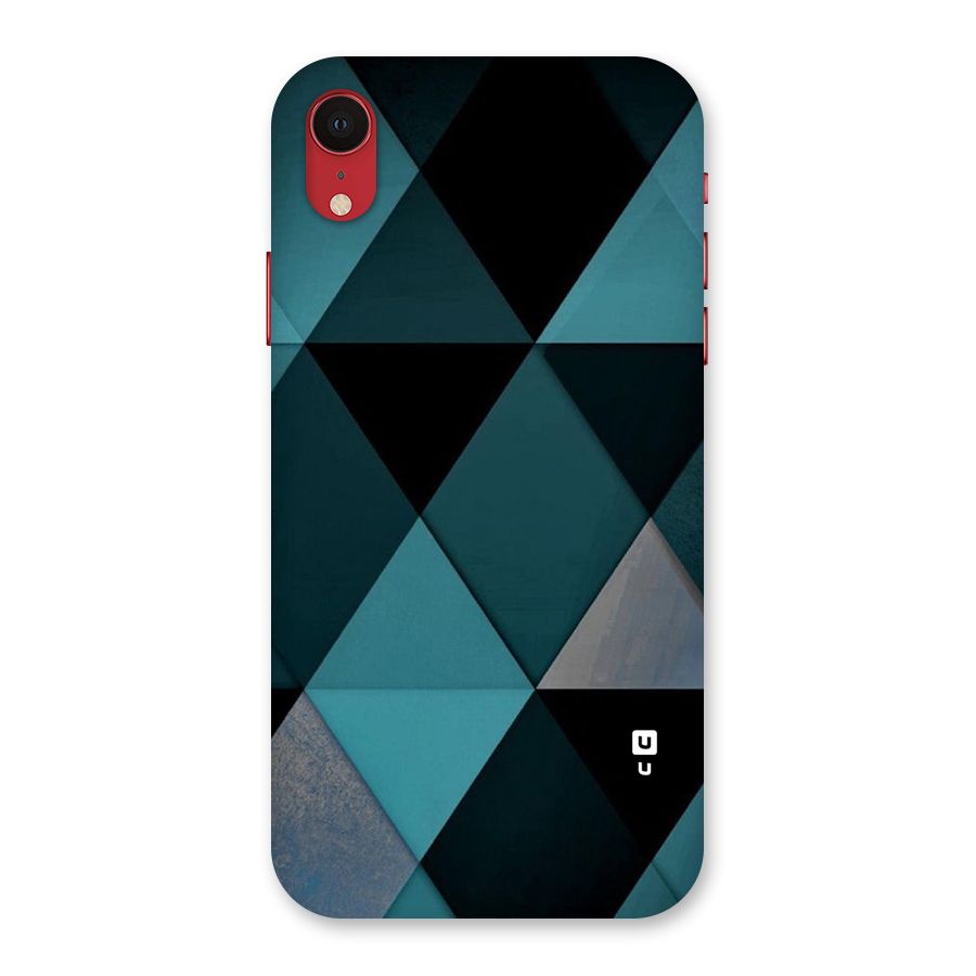 Green Black Shapes Back Case for iPhone XR