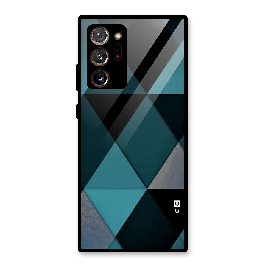 Green Black Shapes Glass Back Case for Galaxy Note 20 Ultra